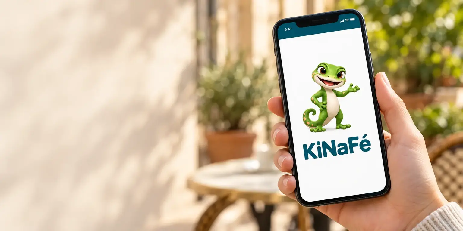 Illustration de KiNaFé sur un téléphone.
