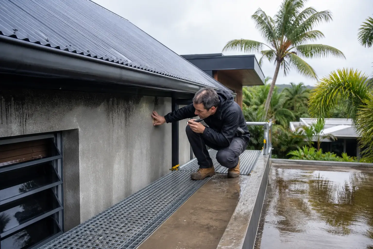 Visuel d’archive — Infiltration d’eau après de fortes pluies : toiture, façade ou terrasse ?