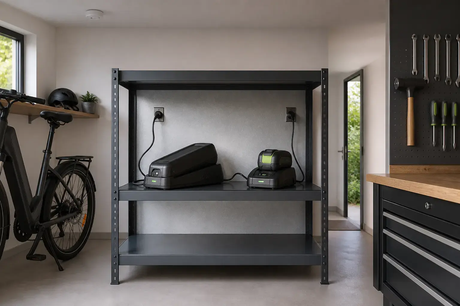 Visuel d’archive — Batteries lithium : recharger vélo, trottinette et outils en sécurité