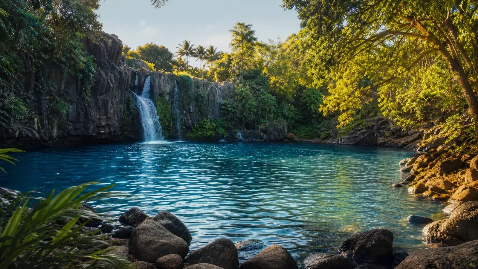 Visuel d’archive — Bassin Bleu à Sainte-Anne : accès et précautions