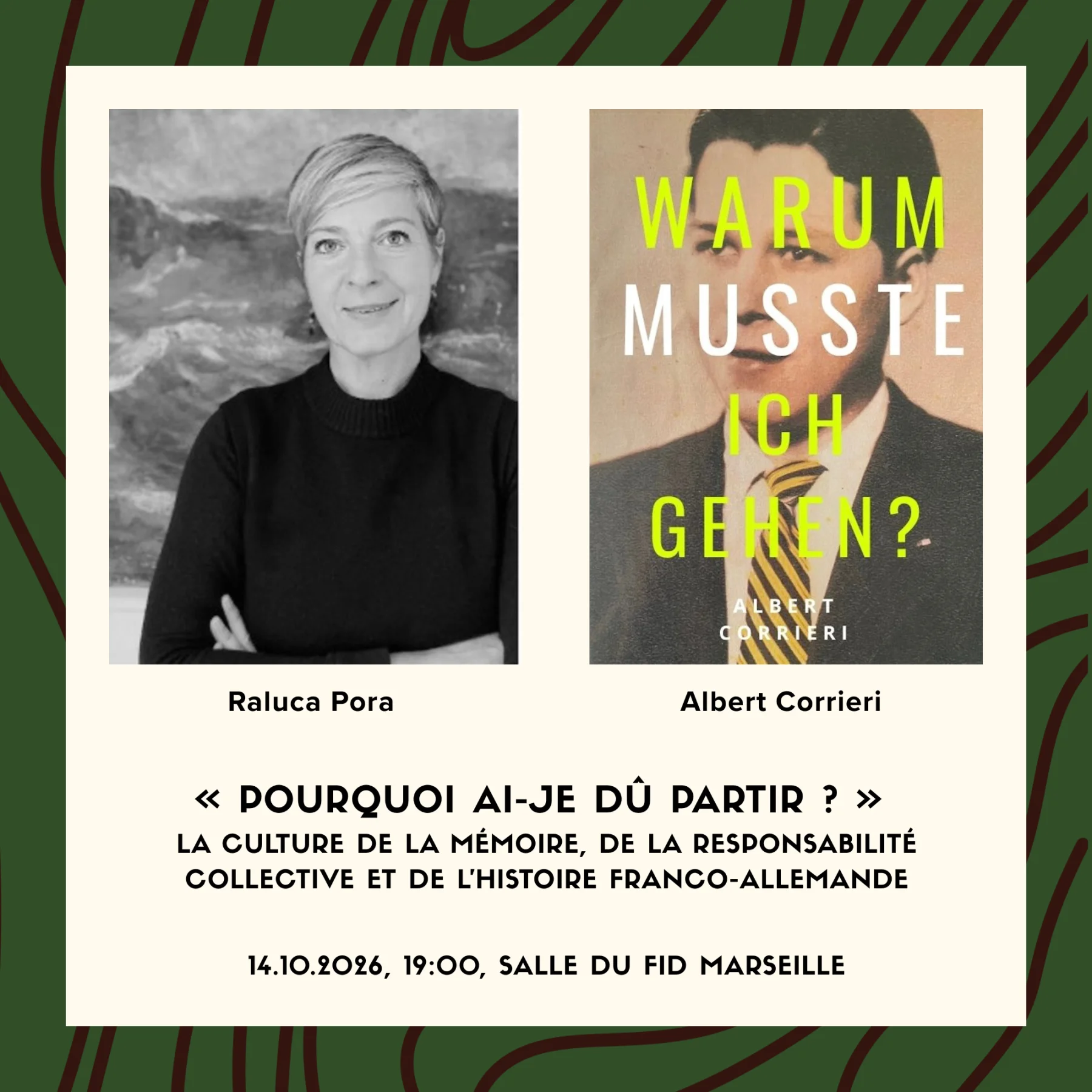 « Pourquoi ai-je dû partir ? » - La culture de la mémoire, de la responsabilité collective et de l’histoire franco-allemande