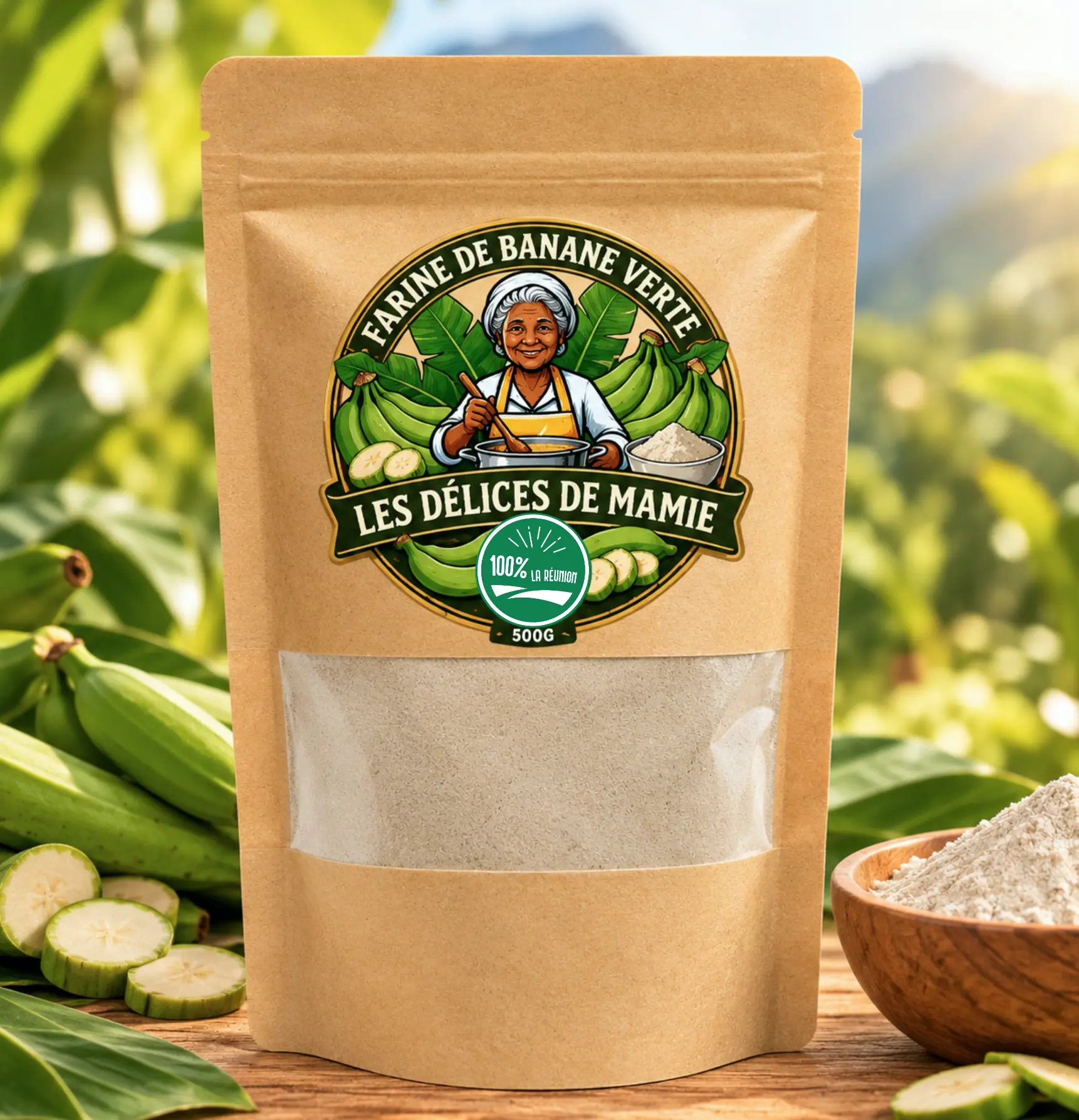 farine de banane verte naturellement sans gluten