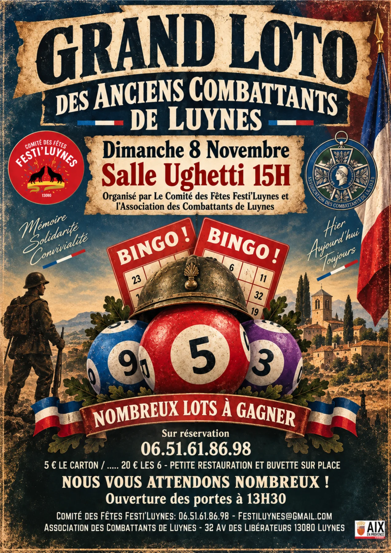 Loto interassociatif Festi'Luynes et Anciens Combattants de Luynes