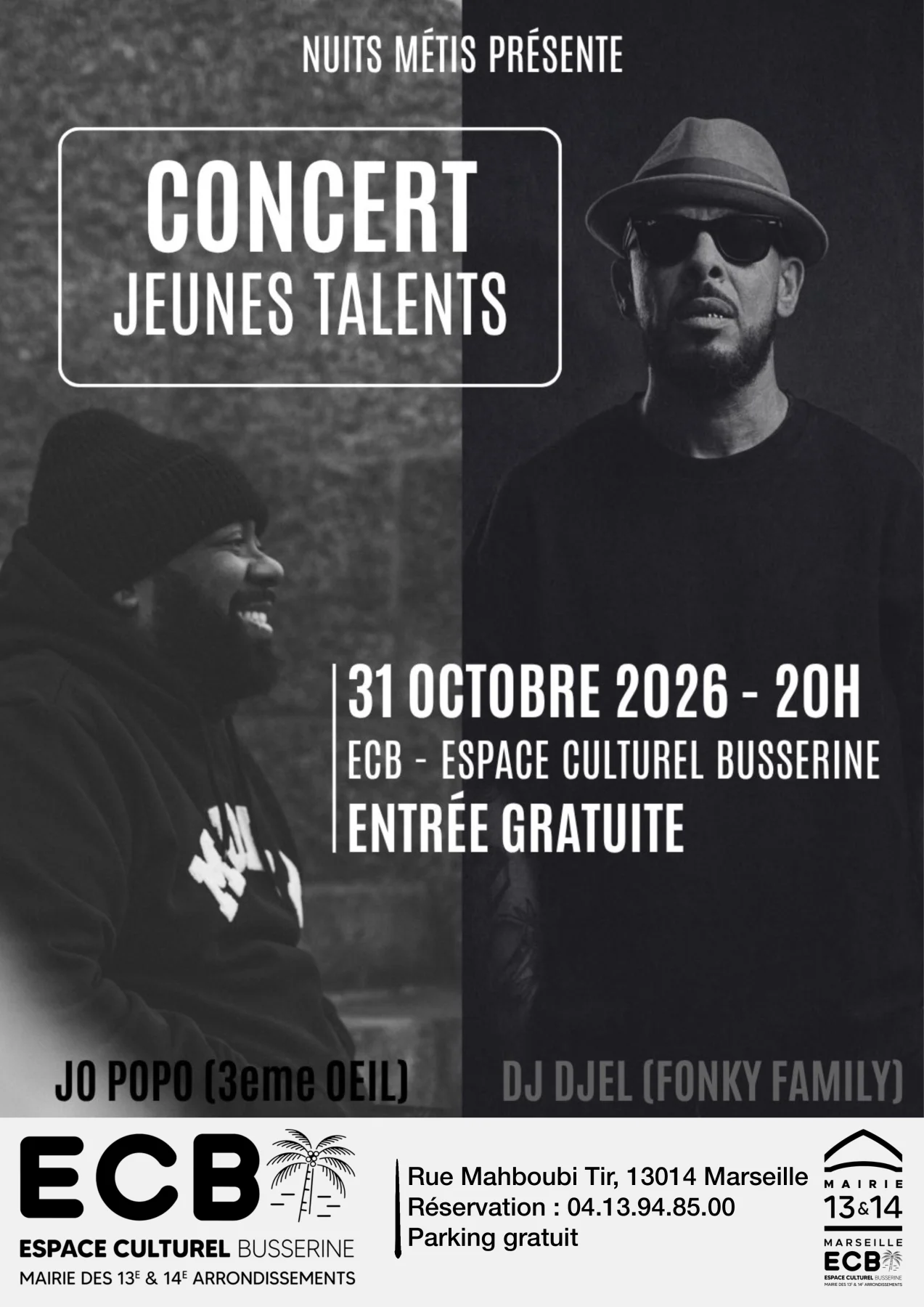 Concert DJ Djel + Jo Popo + talents