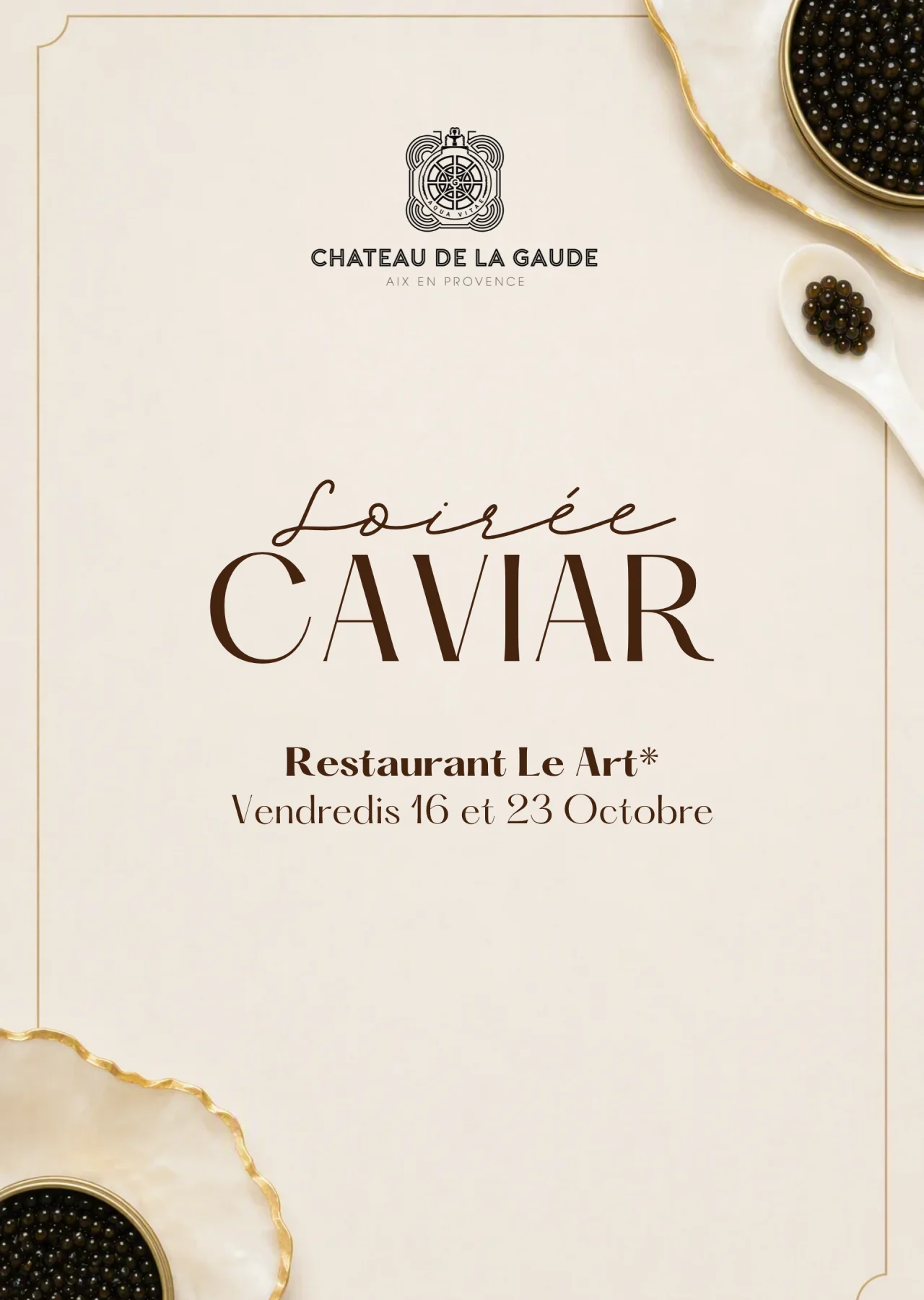Soirée Caviar au Château de la Gaude
