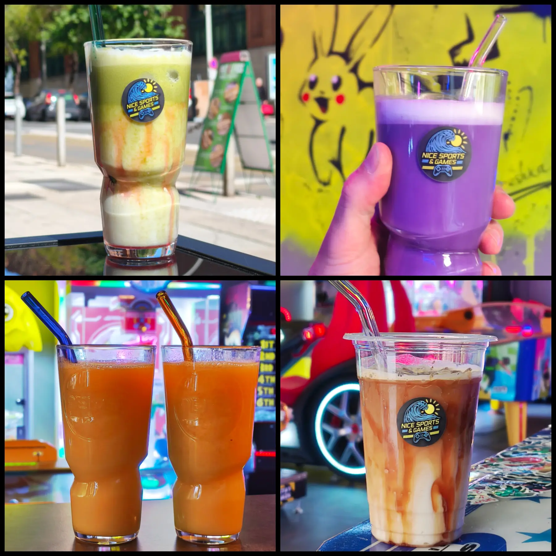 Boissons proposées au bar de Nice Sports & Games
